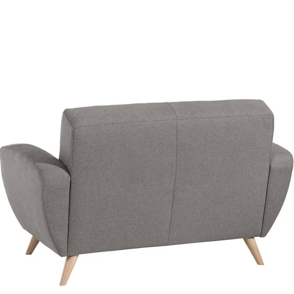 Wohnen Sofas<Zweisitzer Sofa in Grau Microfaser - Durencas