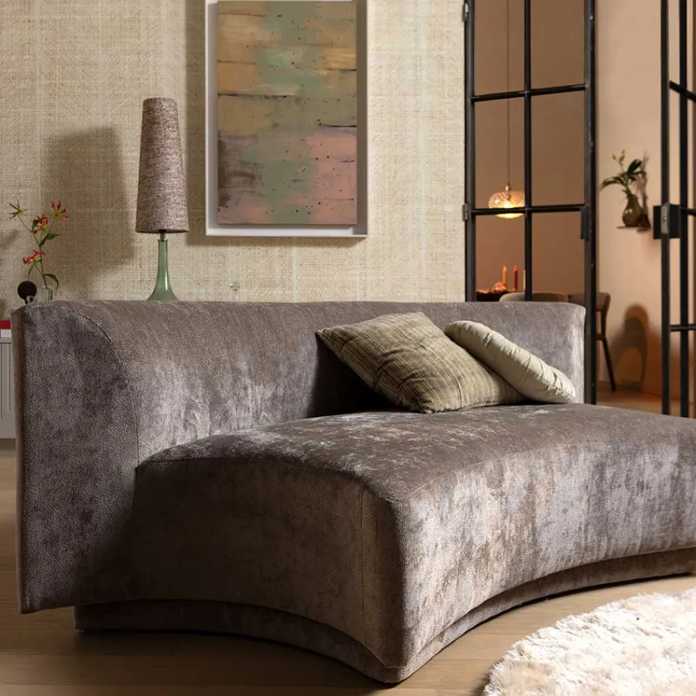 Wohnen Sofas<Zweisitzer Sofa in Taupe Chenille - Fridelia