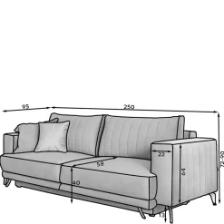 Wohnen Betten|Sofas<Zweisitzer Wohnzimmercouch mit Bettfunktion - Auricos