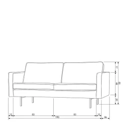 Wohnen Sofas<Zweisitzer Wohnzimmercouch in Beige Boucle - Elisa