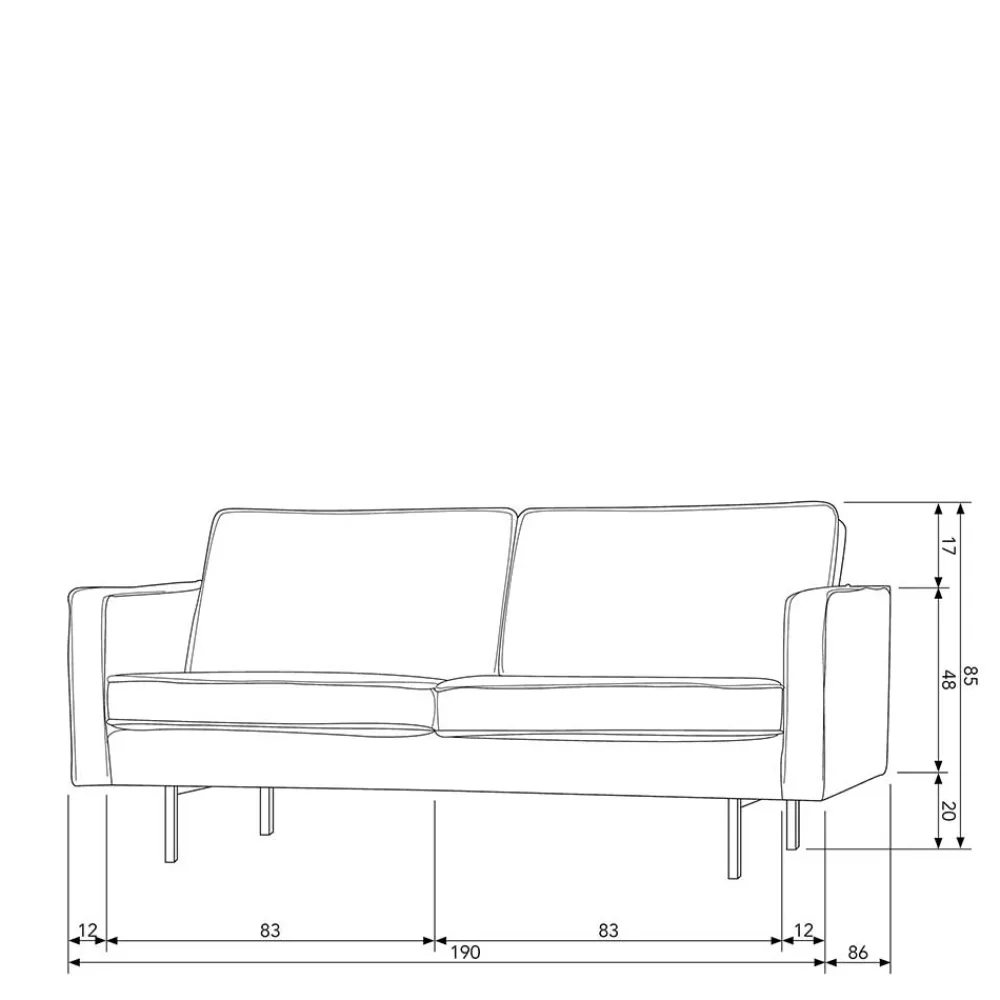 Wohnen Sofas<Zweisitzer Wohnzimmercouch in Beige Boucle - Elisa