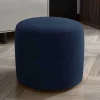 Wohnen Hocker<Zylindrischer Hocker aus dunkelblauem Samt - Citangra