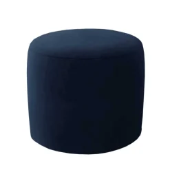 Wohnen Hocker<Zylindrischer Hocker aus dunkelblauem Samt - Citangra